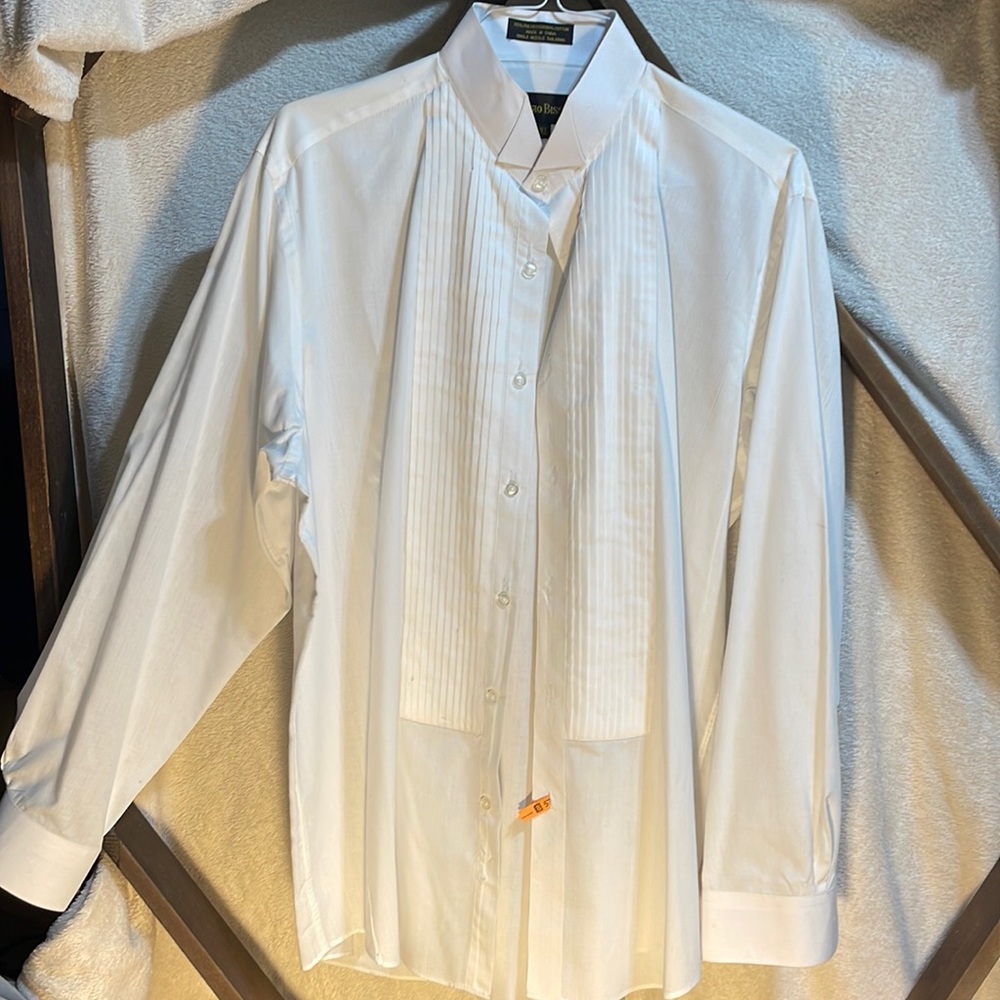 Giorgio Bissoni White XL Tuxedo Shirt